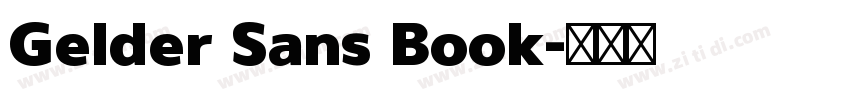 Gelder Sans Book字体转换
